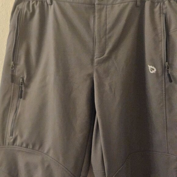 Baleaf Olive Green Hiking Camping pants pockets water resistant fleece lined XXL - Picture 2 of 11
